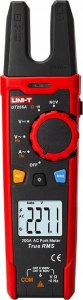 Sakutes tipo sroves matuoklis CAT II 1000V, CAT III 600V;  DC/AC 1000V;  AC 200A;   60MO;  10KHz;  NCV;  TRMS; UNI-T 1