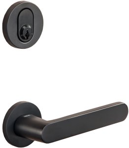 Handle, cylinder and keyhole door set TORINO 178 ZNE, locks 565, black color. 1