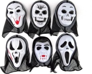 Maska na Halloween z kapturem 30x22cm MIX EDUKAMP 1