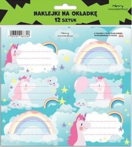 HENRY Naklejki na zeszyty - Jednorożec (12szt) 1