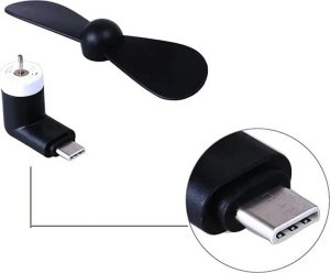 Wentylator USB 4kom.pl AK35K WIATRAK TELEFONU USB-C BLACK 4