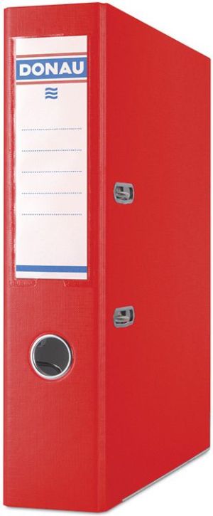 Segregator Donau Premium dźwigniowy A4 75mm czerwony (3975001PL-04) 1
