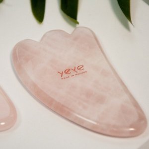 Yeye Kamień Gua Sha do masażu i relaksu - stopa różowy kwarc 3