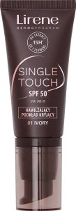 Lirene Single Touch SPF50 Nawilżający podkład kryjący 01 Ivory,  30 ml 1