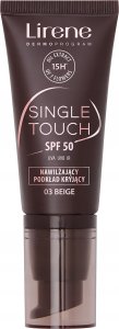 Dr Irena Eris Lirene Single Touch SPF50 Nawilżający podkład kryjący 03 Beige, 30 ml 2