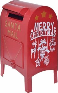 Skrzynka na listy świąteczna metalowa Santa MAIL 1
