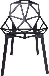 Krzesło SPLIT PREMIUM czarne/białe - aluminium 2