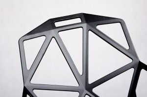 Krzesło SPLIT PREMIUM czarne/białe - aluminium 3