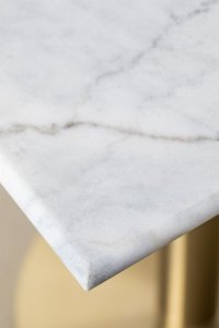 Stół barowy kawiarniany kwadrat marmur złoty szampan Deco 5