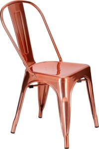 Krzesło Metalove szczotkowane miedziane/rose gold 3