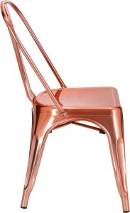 Krzesło Metalove szczotkowane miedziane/rose gold 4