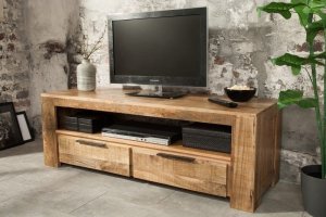 Szafka RTV Iron Craft 130 cm drewno/szary 1