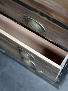 Witryna postarzana z drewna jodłowego Vintage 191 cm 3