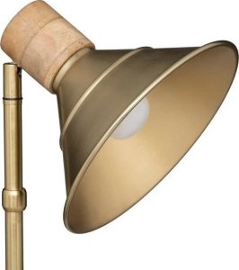 Lampa stołowa złota z drewnem Godi 45 cm 3