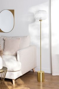 Lampa podłogowa złoto szkło Erlin 1