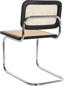 Krzesło metalowe czarne z plecionką wiedeńską Razi 2