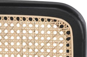 Krzesło metalowe czarne z plecionką wiedeńską Razi 5