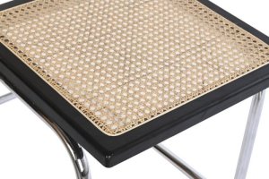 Krzesło metalowe czarne z plecionką wiedeńską Razi 6