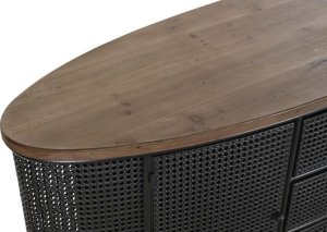 Komoda metalowa z plecionką wiedeńską Archer 5