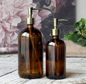 Szklany dozownik na mydło Retro 0,5L 1