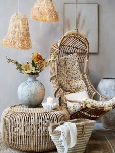 Fotel wiszący rattanowy naturalny Bloom 1