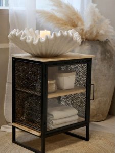 Szafka nocna ażurowa czarna Venice 5