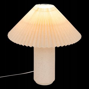 Lampa stołowa Beliani Lampa stołowa porcelanowa beżowa 38 cm 5