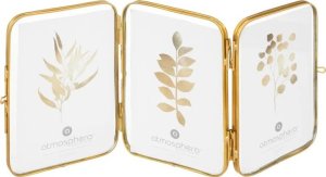 Ramka na 3 zdjęcia składana złota postarzana 3