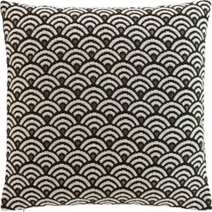 Poduszka dekoracyjna 45x45 cm JACKARD czarna 1