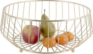 Kosz druciany złoty na owoce 14,5 cm x  34 cm  AMARONE 2