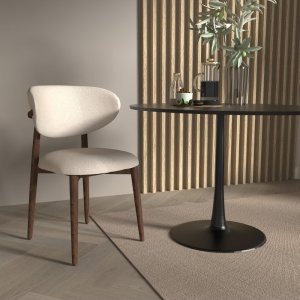 ModernHome Krzesło do jadalni ecru/orzech Senya 2