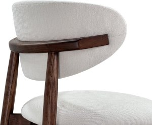 ModernHome Krzesło do jadalni ecru/orzech Senya 5