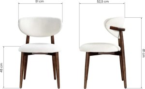 ModernHome Krzesło do jadalni ecru/orzech Senya 7
