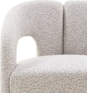 Krzesło tapicerowane HEMBER szarobeżowe 77x62x56 cm 8