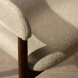 Krzesło tapicerowane YPSILA  beżowe boucle 81x57x54 cm 6