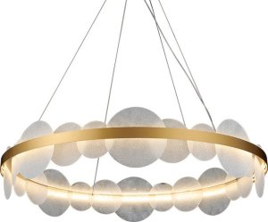 Lampa Wisząca Nube 75W LED Mosiądz Biały 60 cm 1