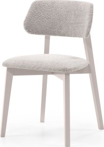Krzesło drewniane 80x46x43 cm kaszmir boucle TOSCANIA - III 1