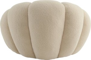 Fotel obrotowy beżowy boucl Cremona 100 cm 4