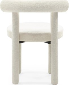 Krzesło do jadalni ecru/tapicerowane nogi 75x61x58 cm PEDRITA 4