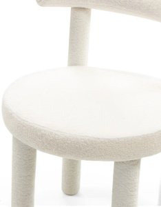 Krzesło do jadalni ecru/tapicerowane nogi 75x61x58 cm PEDRITA 7