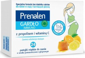 Prenalen Gardło Immuno Pastylki do ssania o smaku pomarańczowo-cytrynowym, 24 pastylki 1