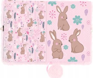 Pamiętnik pluszowy z kłódką różowy Królik DERFORM 5