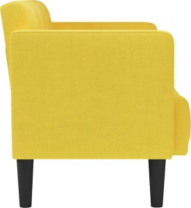 vidaXL Sofa dwuosobowa żółta 111 cm Tkanina 3