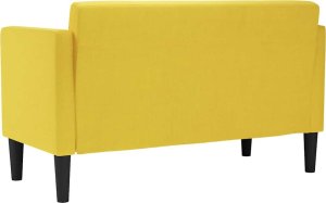 vidaXL Sofa dwuosobowa żółta 111 cm Tkanina 4