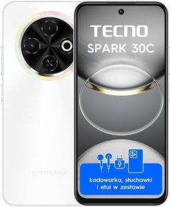 Smartfon Tecno Spark 30C 4/128GB Biały  (4894947051777) 1