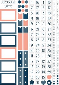 Naklejek do planerów i Bullet Journal 7 arkuszy 5