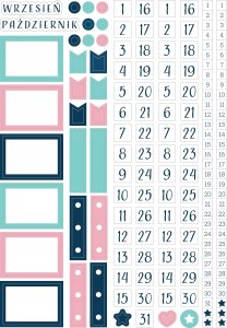 Naklejek do planerów i Bullet Journal 7 arkuszy 6