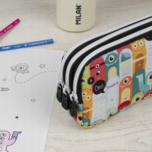 Piórnik 3 komorowy duży Aliens MILAN 3