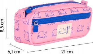 Piórnik 2 komorowy 460 różowy MILAN 4