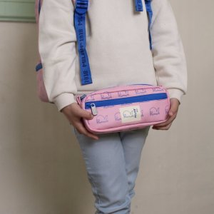 Piórnik 2 komorowy 460 różowy MILAN 5